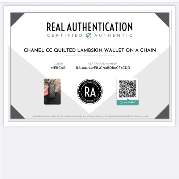 CHANEL CC LAMBSKIN ZIP WALLET ON A CHAIN CONVERSION w/COA - Picture 11 of 11